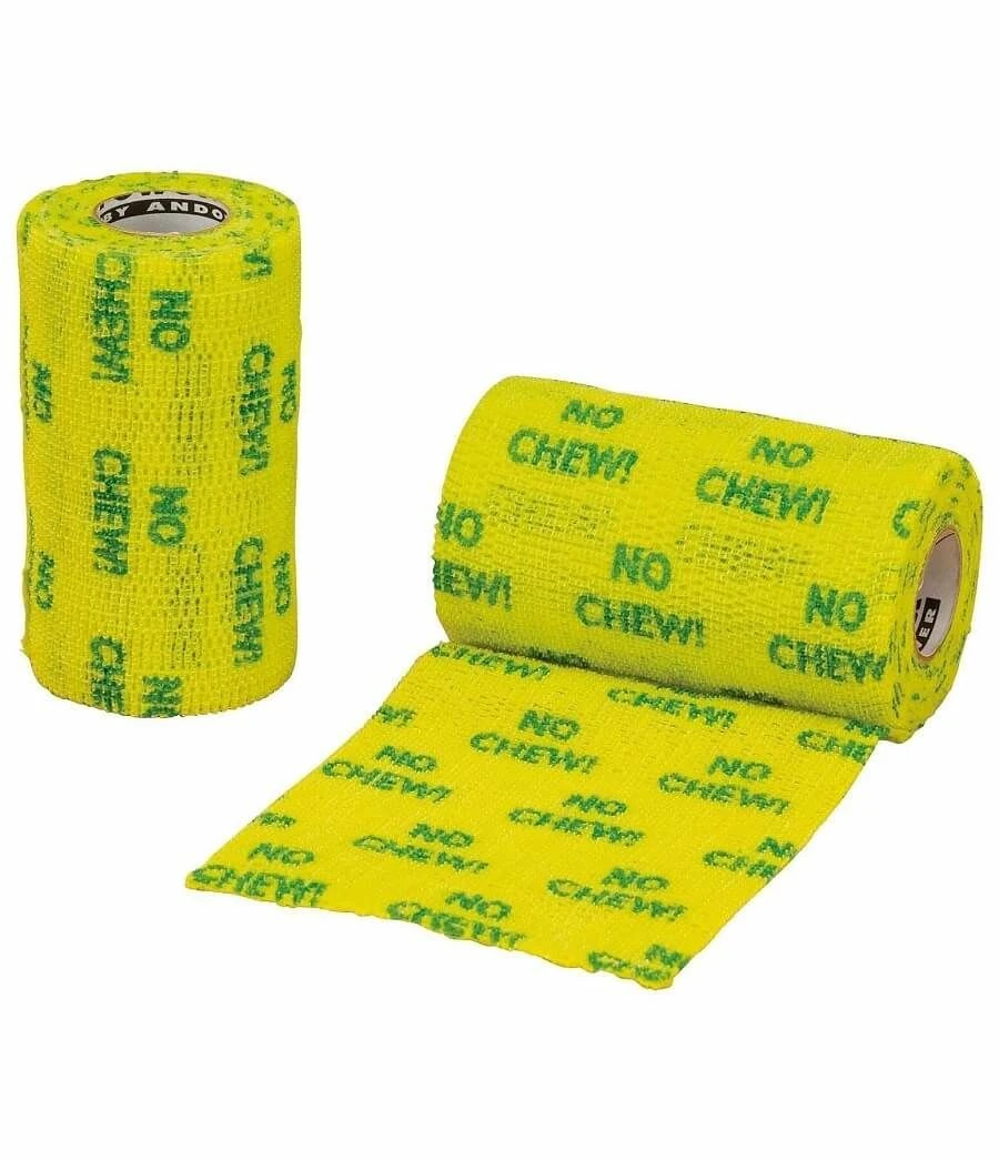 Bandes Cohésives Powerflex No Chew Equin Jaune 10cm