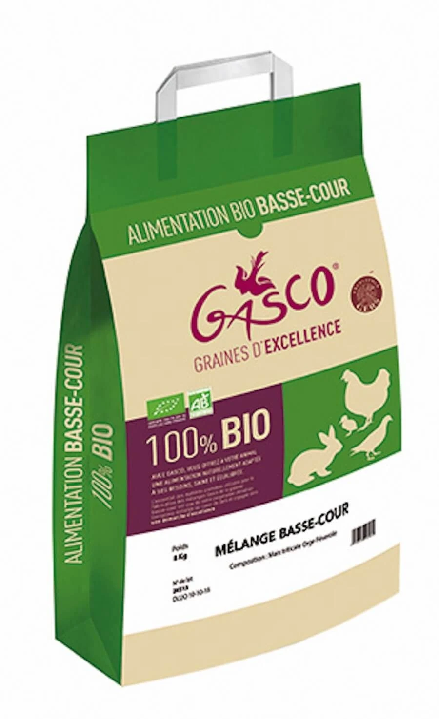 Gasco Mélange Basse-cour Bio 8 Kg
