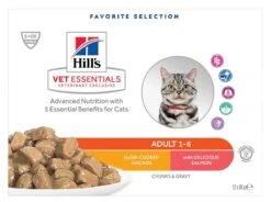 Hill's Science Plan VetEssentials Feline Adult Poulet Saumon 12 X 85 G