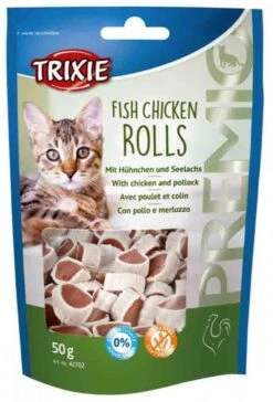 Trixie Premio Fish Chicken Rolls Pour Chat 50 G