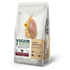 Vigor & Sage Chien Adulte Ginseng/Poulet 12 Kg - Destockage