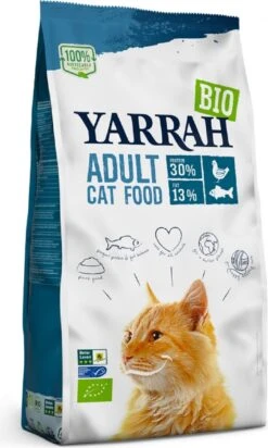 Yarrah Bio Croquettes Poulet/Poisson MSC Pour Chat Adulte 10 Kg